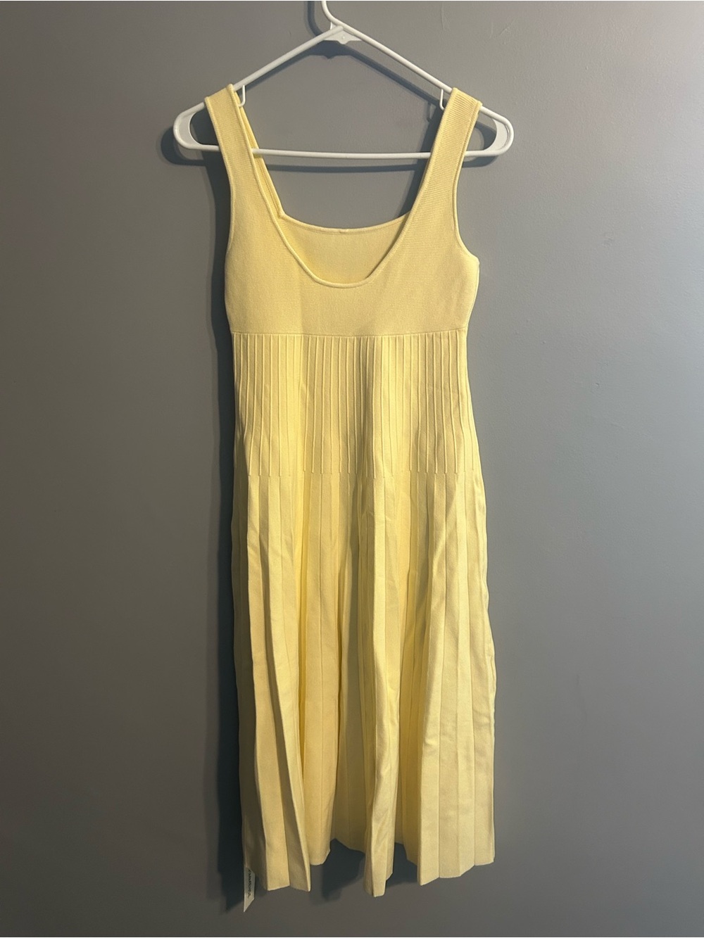 Square-Neck Ribbed Knit Dress - Commense - Picture 14 of 15